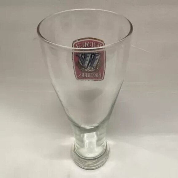 Widmer Brothers Pilsner Glass 9” Beer Stein Clear Red White Black Gold Logo GUC - Picture 4 of 11